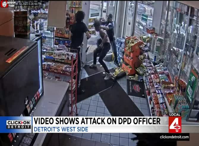 Video :Police officer attacked by two youths
